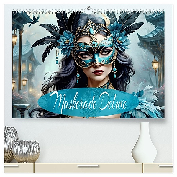 Maskerade Deluxe (hochwertiger Premium Wandkalender 2025 DIN A2 quer), Kunstdruck in Hochglanz, Calvendo, Dusanka Djeric