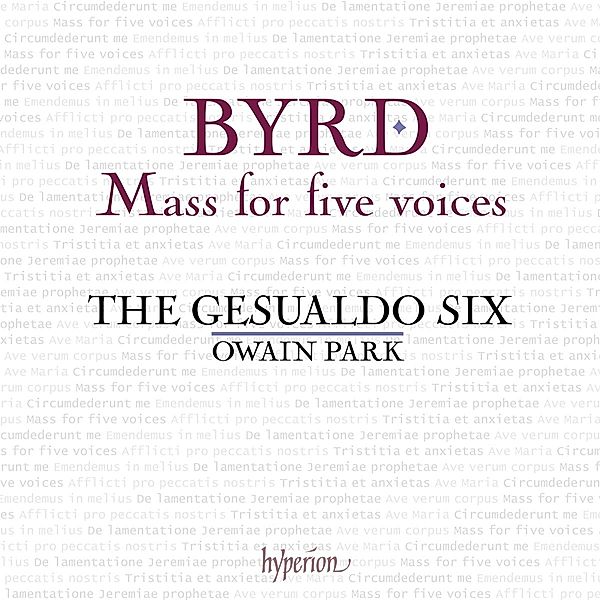 Mass for five voices & other works, Owain Park, The Gesualdo Six