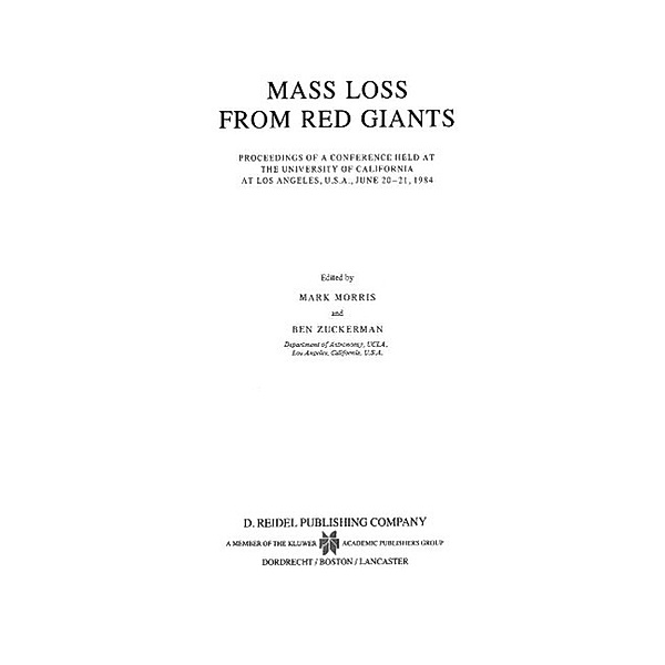 Mass Loss from Red Giants / Astrophysics and Space Science Library Bd.117