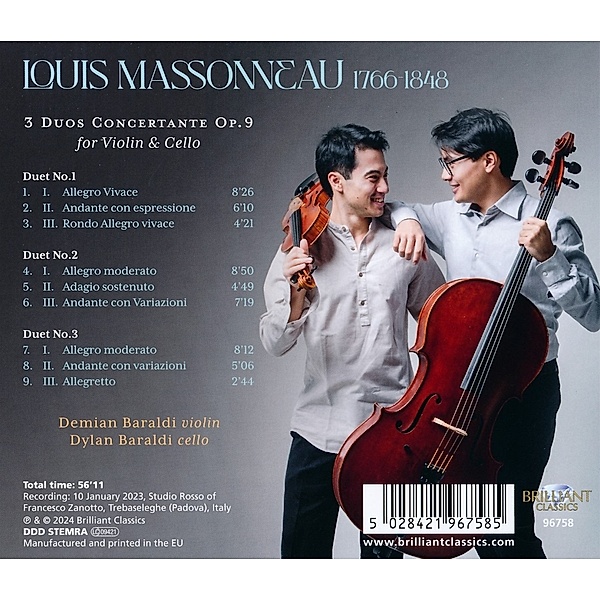 Massonneau:3 Duos Concertante Op.9, Dylan Barald, Demian Baraldi