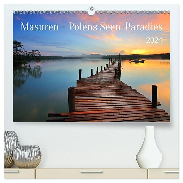 Masuren - Polens Seen-Paradies (hochwertiger Premium Wandkalender 2024 DIN A2 quer), Kunstdruck in Hochglanz, Konstanze Junghanns