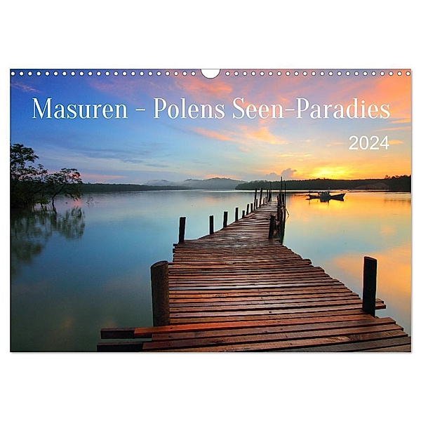 Masuren - Polens Seen-Paradies (Wandkalender 2024 DIN A3 quer), CALVENDO Monatskalender, Konstanze Junghanns