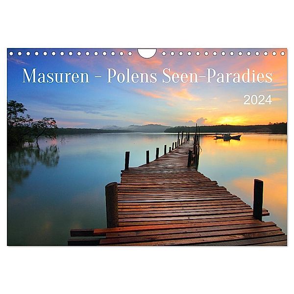 Masuren - Polens Seen-Paradies (Wandkalender 2024 DIN A4 quer), CALVENDO Monatskalender, Konstanze Junghanns