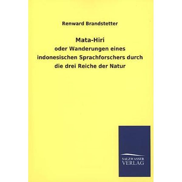 Mata-Hiri, Renward Brandstetter