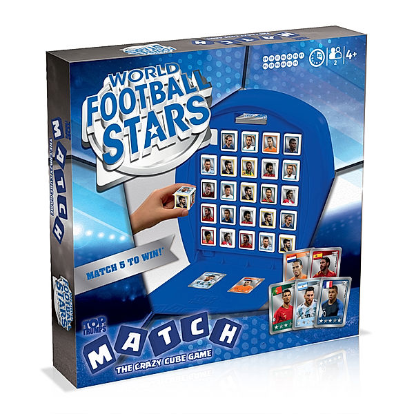 Winning Moves Match Weltfussball Stars, blaue Edition (Kinderspiel)