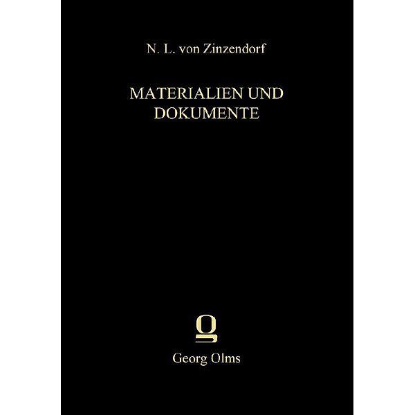 Materialien und Dokumente.Bd.2/36.4, Nikolaus Ludwig von Zinzendorf