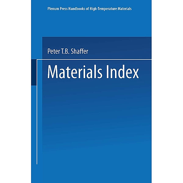 Materials Index, Peter T. B. Shaffer