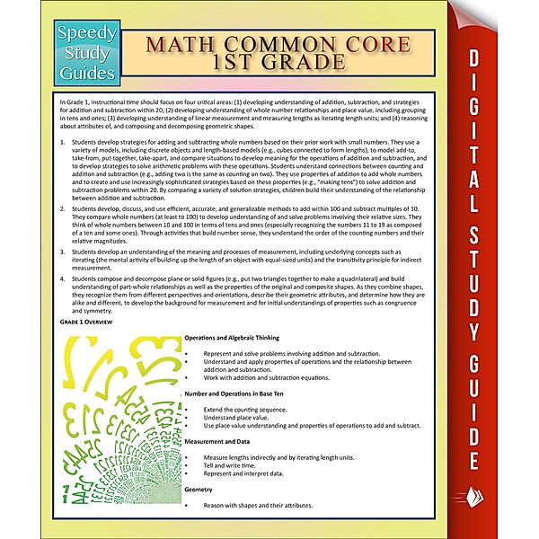 Math Common Core 1st Grade / Dot EDU, Speedy Publishing