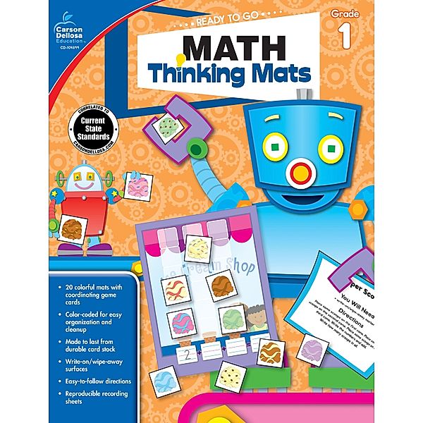 Math Thinking Mats, Grade 1 / Ready to Go, Carson-Dellosa Publishing