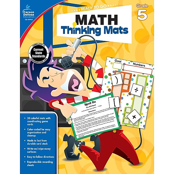 Math Thinking Mats, Grade 5 / Ready to Go, Carson-Dellosa Publishing