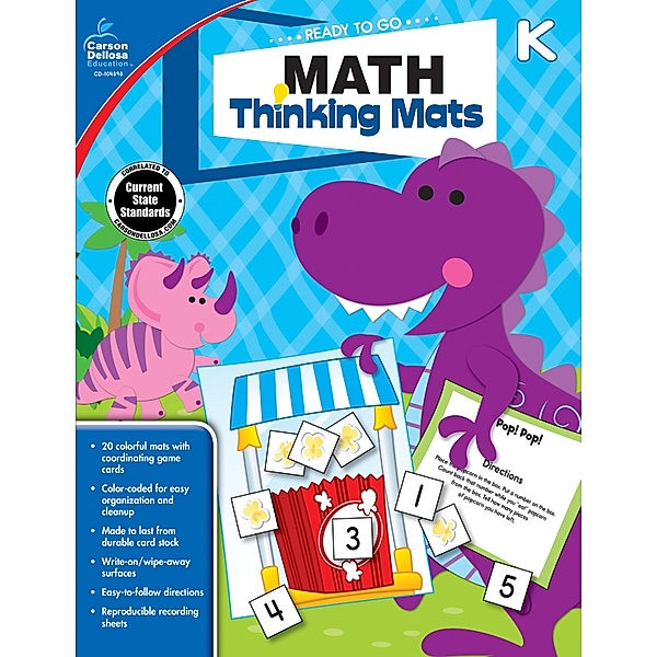 Math Thinking Mats, Grade K / Ready to Go, Carson-Dellosa Publishing