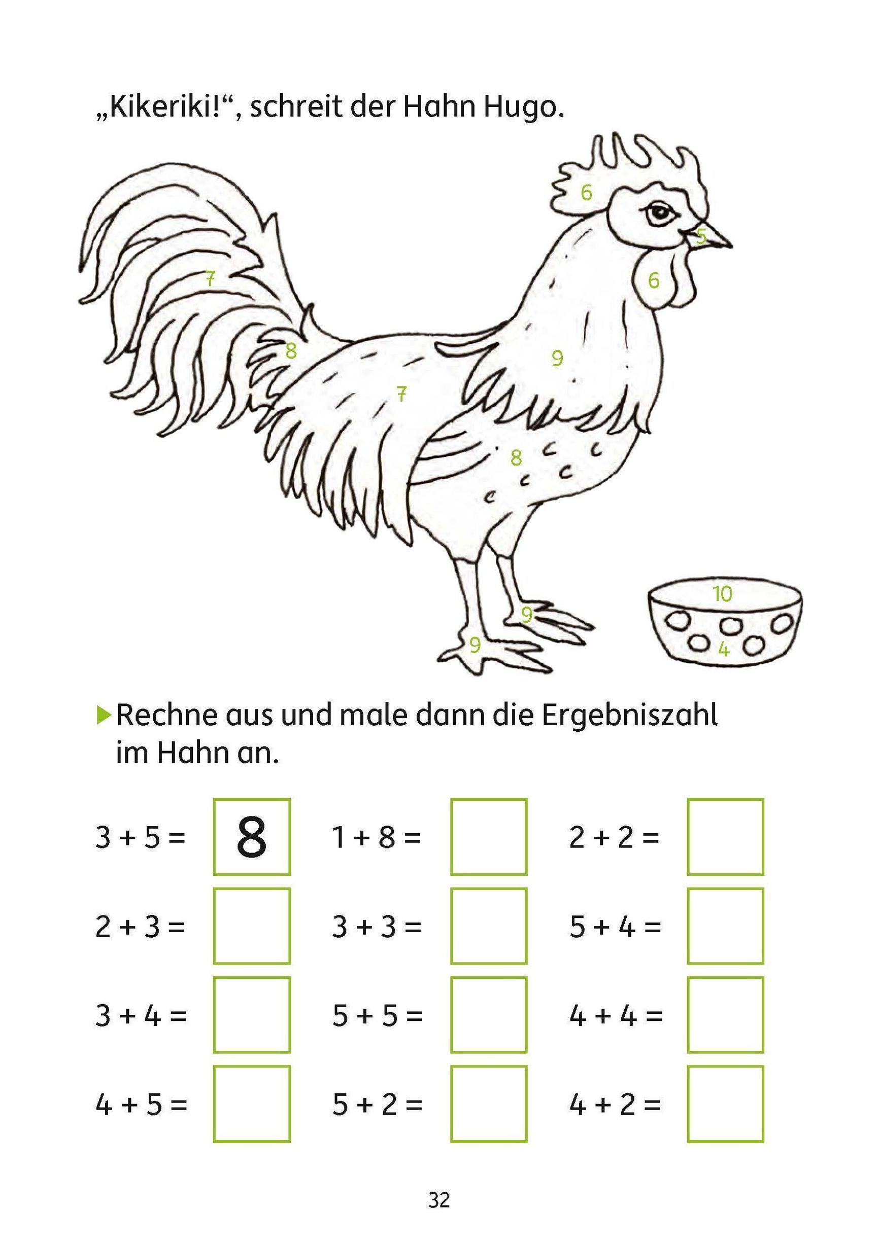 Mathe 1. Klasse Übungsheft - Mathe auf dem Bauernhof Buch