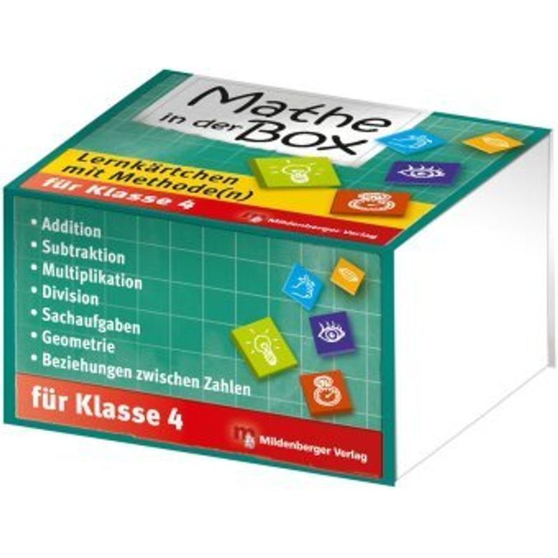 Mathe in der Box: Lernkärtchen mit Methode(n) für Klasse 4 product