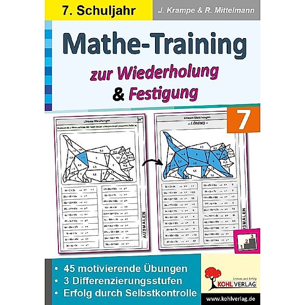Mathe-Training zur Wiederholung und Festigung / Klasse 7, Jörg Krampe, Rolf Mittelmann