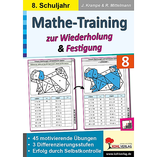Mathe-Training zur Wiederholung und Festigung / Klasse 8, Jörg Krampe, Rolf Mittelmann