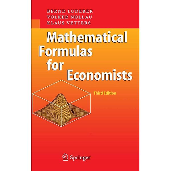 Mathematical Formulas for Economists, Bernd Luderer, Volker Nollau, Klaus Vetters