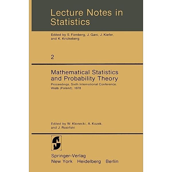 Mathematical Statistics and Probability Theory / Lecture Notes in Statistics Bd.2