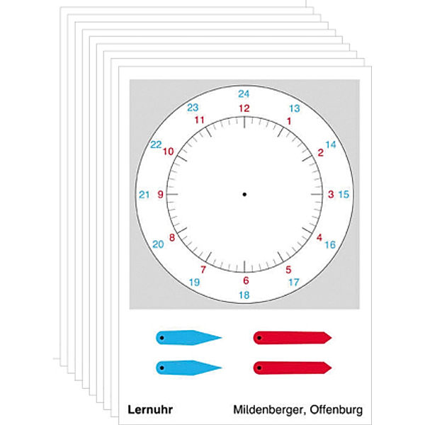 Mathematik. Arbeitsmaterial zu den Ausgaben B, BW, N, NW / Uhrmodell Schülerausgabe, VPE 10 Bogen