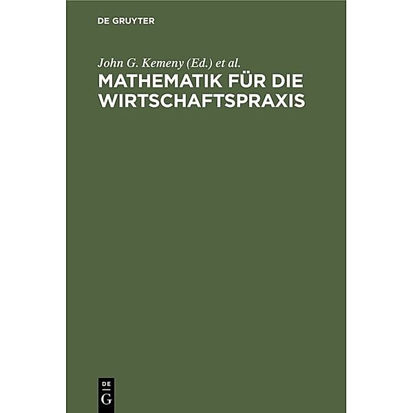 Mathematik für die Wirtschaftspraxis