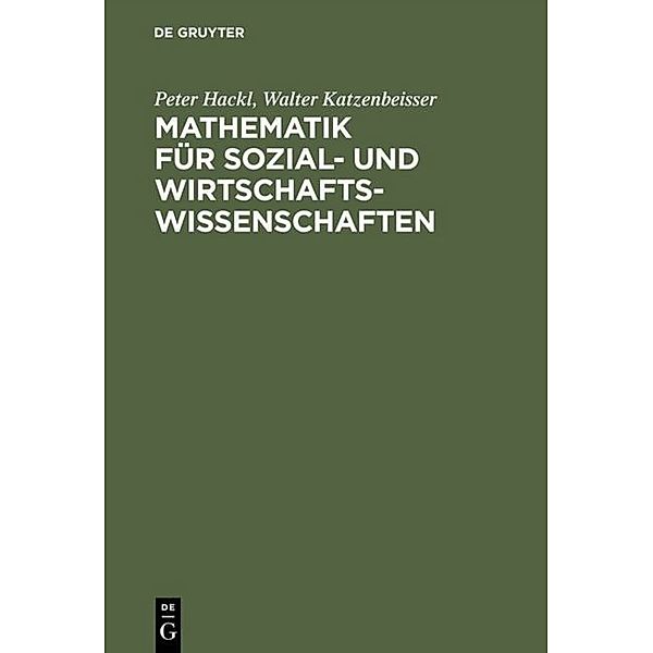 Mathematik für Sozial- und Wirtschaftswissenschaften, Peter Hackl, Walter Katzenbeisser