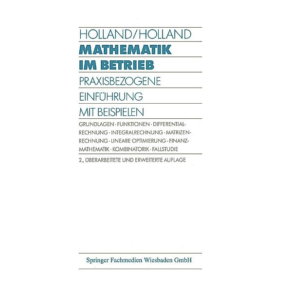 Mathematik im Betrieb, Heinrich Holland, Doris Holland