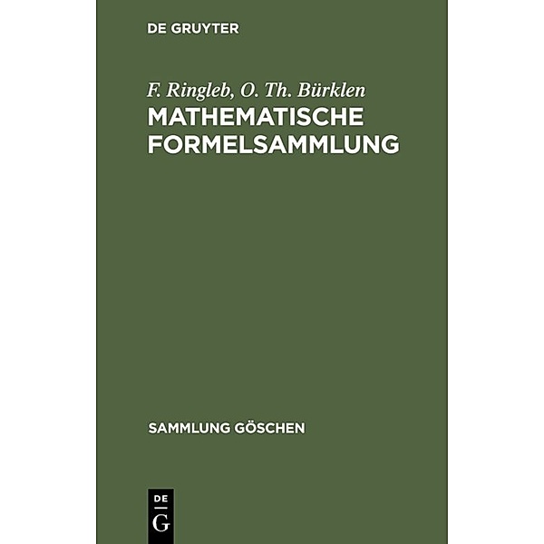 Mathematische Formelsammlung, F. Ringleb, O. Th. Bürklen