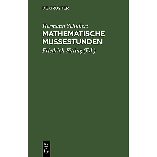 Mathematische Mußestunden, Hermann Schubert