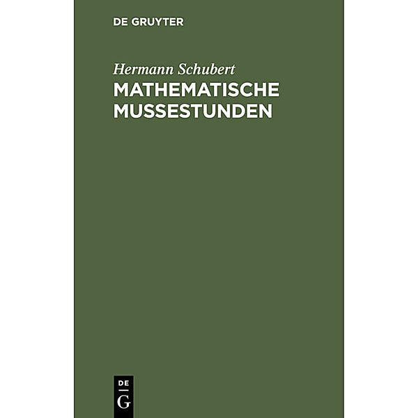 Mathematische Mussestunden, Hermann Schubert