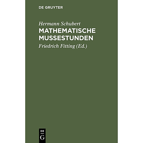 Mathematische Mussestunden, Hermann Schubert