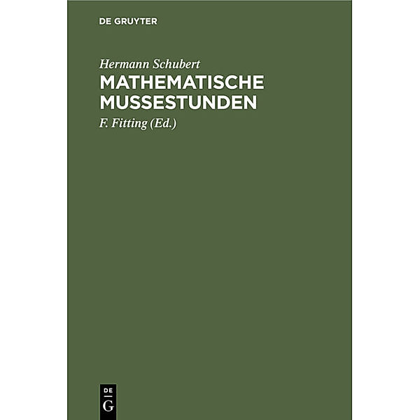 Mathematische Mussestunden, Hermann Schubert