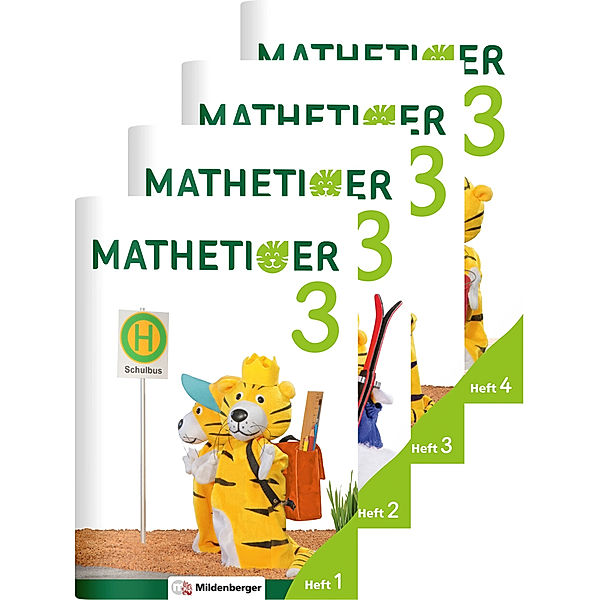 Mathetiger 3 - Heftausgabe, 4 Teile, Matthias Heidenreich, Thomas Laubis, Eva Schnitzer