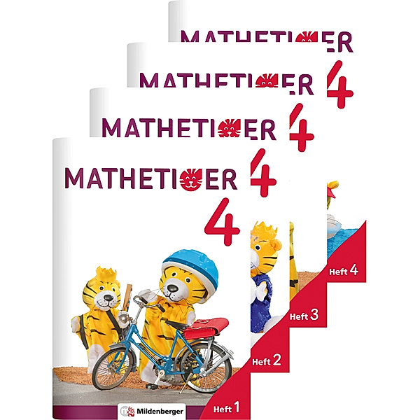 Mathetiger - Neubearbeitung / Mathetiger 4 - Heftausgabe, 4 Teile, Thomas Laubis, Eva Schnitzer, Matthias Heidenreich