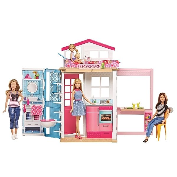 Mattel Mattel Barbie 2-Etagen Ferienhaus & Puppe