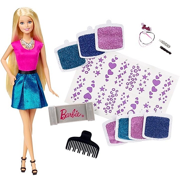 Mattel Barbie  Glitzer-Haar Barbie
