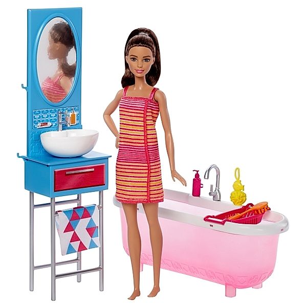 Mattel Mattel DVX53 Barbie Deluxe-Set Möbel Badezimmer & Puppe