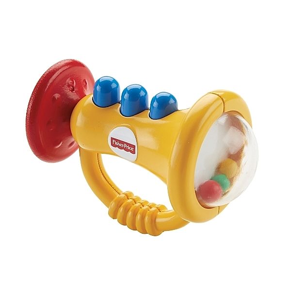 Mattel Mattel Fisher Price New Born Teethe 'n Rattle Trumpet