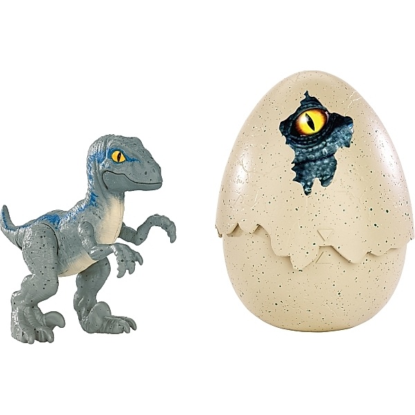 Mattel Mattel FMB92 Jurassic World Schlüpfender Dino Velociraptor Blue''