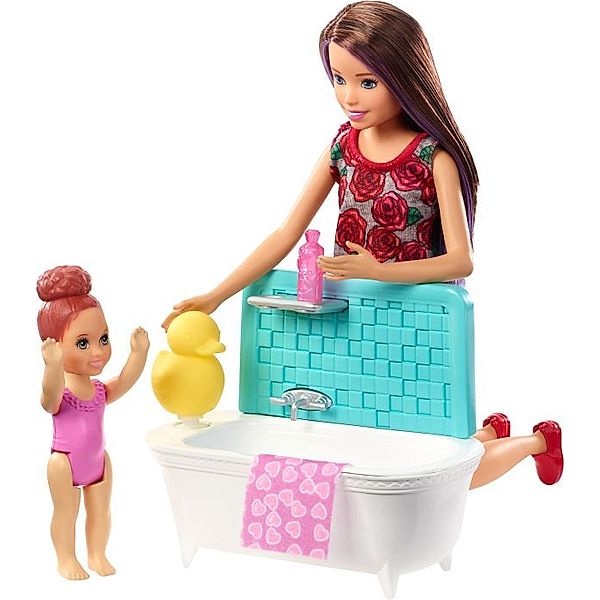 Mattel Mattel FXH05 Barbie #Skipper Babysitters Inc.'' Puppen und Bad Spielset