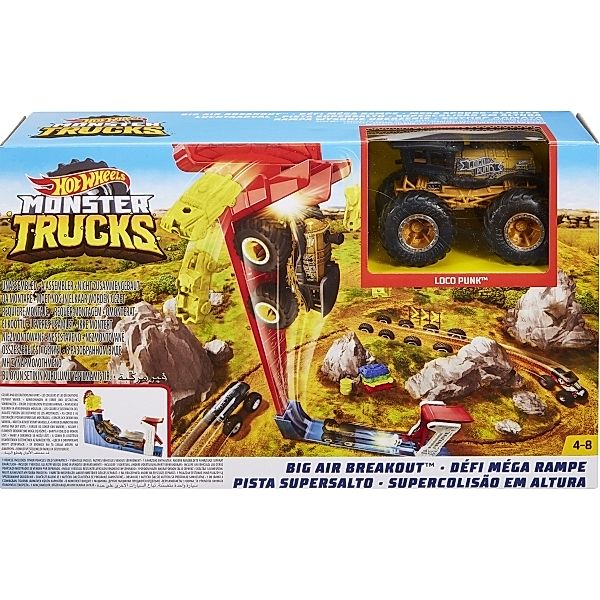 Mattel Mattel GCG00 Hot Wheels Monster Trucks Mega Sprung-Blaster + Fahrzeug