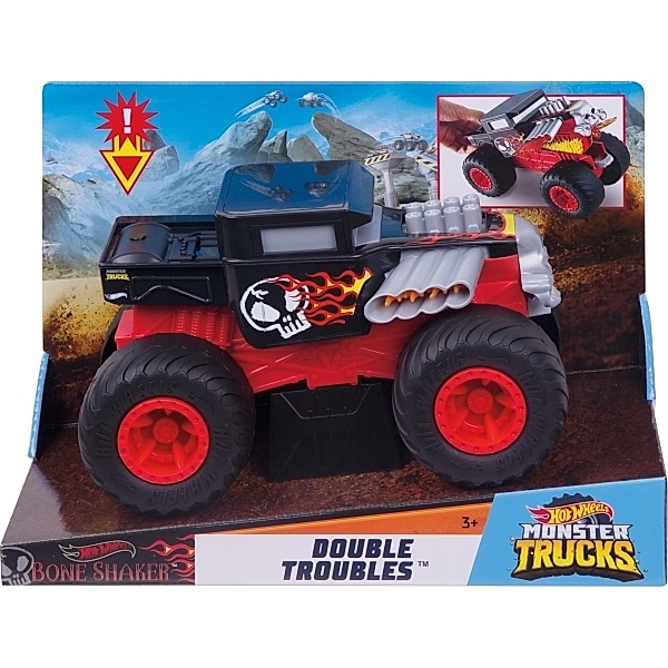 Mattel Mattel GCG07 Hot Wheels Monster Trucks 1:24 Bone Shaker Double Troubles