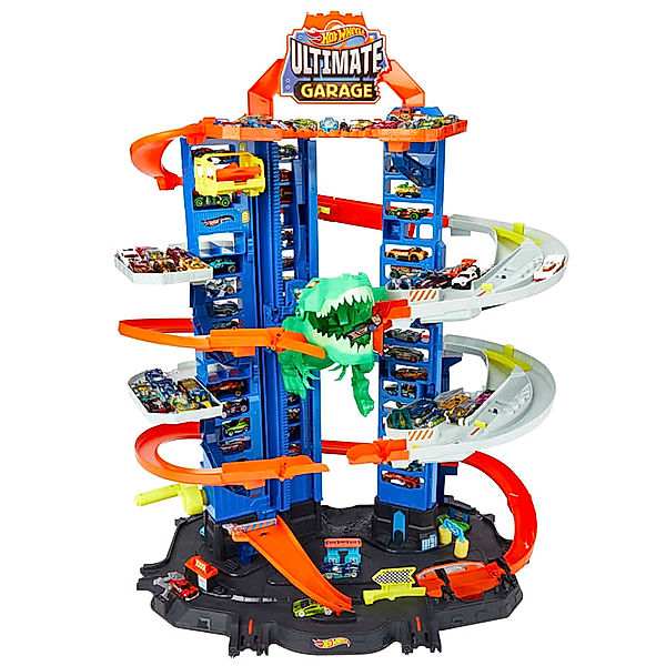 Mattel Mattel GJL14 Hot Wheels Megacity Parkgarage mit T-Rex-Angriff