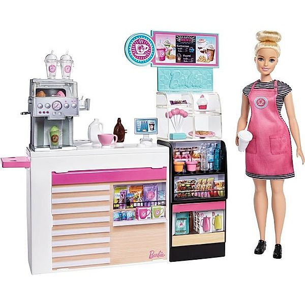 Mattel Mattel GMW03 Barbie Coffee Shop Spielset und Puppe