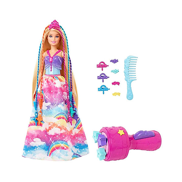 Mattel Mattel GTG00 Barbie Dreamtopia Prinzessin Puppe inkl. Regenbogen-Haar-Set, Anz