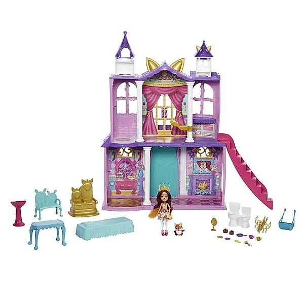 Mattel Mattel GYJ17 Enchantimals Royals Ballzauber Schloss mit Felicity Fox & Flick