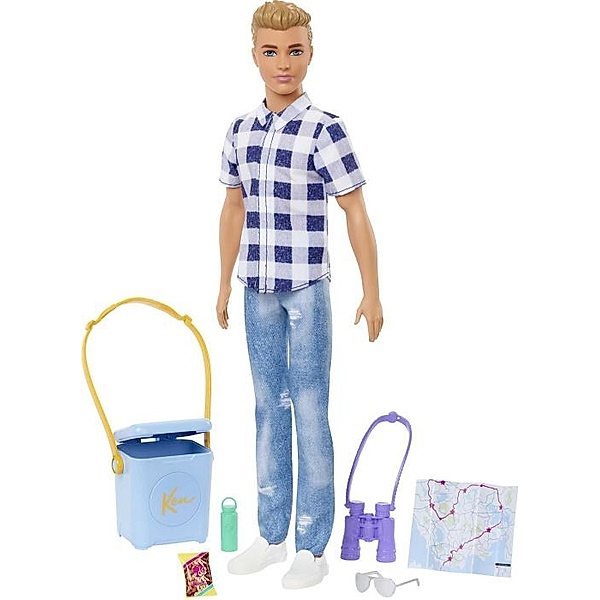 Mattel Mattel HHR66 Barbie Abenteuer zu zweit Ken Camping-Puppe und Zubehör. Spielzeu