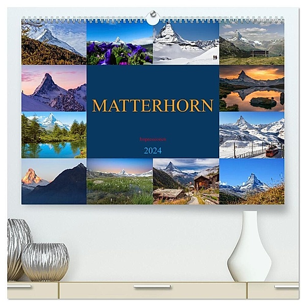 MATTERHORN Impressionen (hochwertiger Premium Wandkalender 2024 DIN A2 quer), Kunstdruck in Hochglanz, Susan Michel