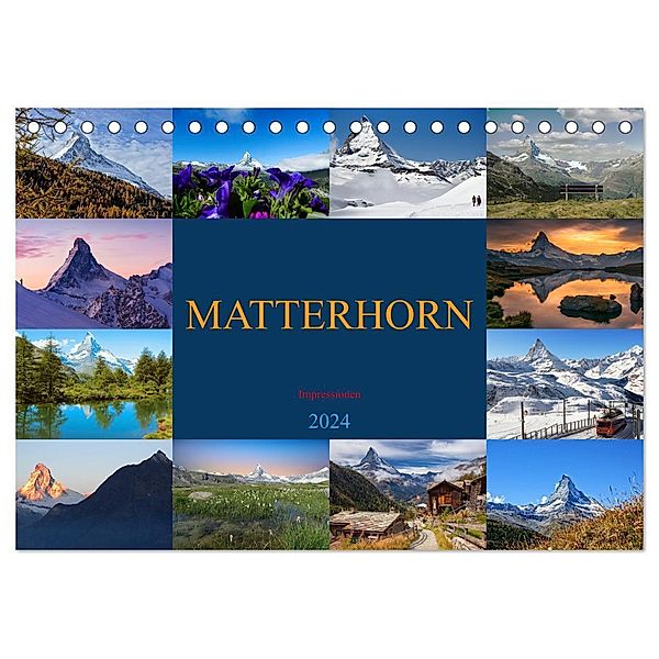 MATTERHORN Impressionen (Tischkalender 2024 DIN A5 quer), CALVENDO Monatskalender, Susan Michel