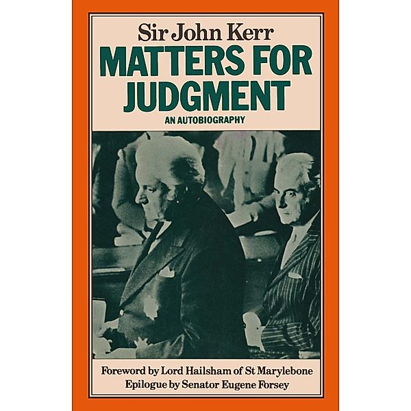 Matters for Judgment: An Autobiography / Palgrave Macmillan, NA NA