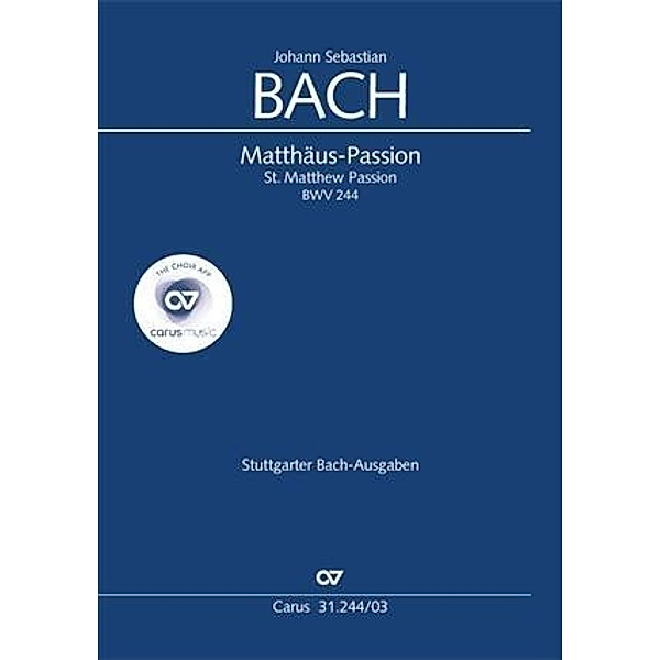 Matthäus-Passion, Klavierauszug, Johann Sebastian Bach