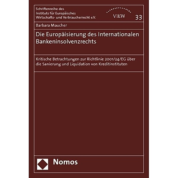 Maucher, B: Europ. d. International. Bankeninsolvenzrechts, Barbara Maucher